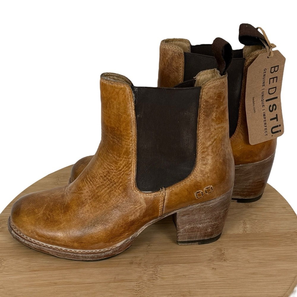 Bed|Stü Leather Goodyear-Welt Bench Made Chelsea Boots NWT Women’s Size 7.5 Tan